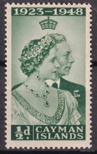 54.BrKS. Великобритания. Колонии. Каймановы острова. Серебряная свадьба Георга VI и Елизаветы. 1948 г. 1/2d. Mi.#117.