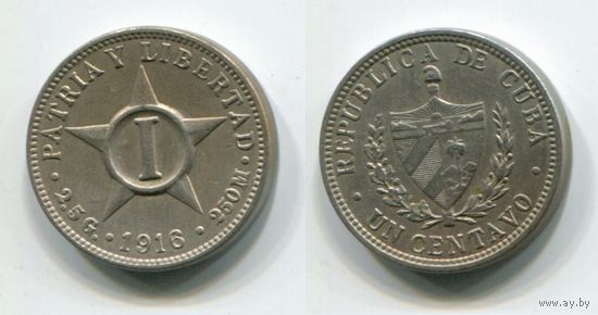 Куба. 1 сентаво (1916)