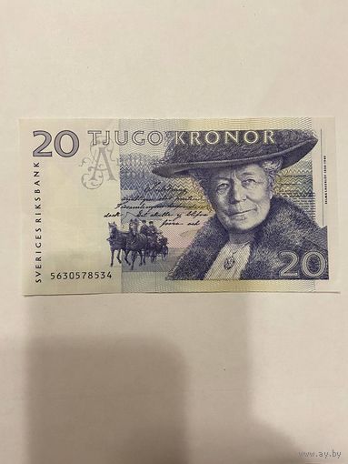 Швеция 20 крон 1991-95г.