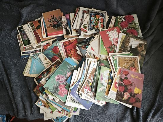 Открытки СССР разные Все одним лотом Старт с 50 бел.руб. Аукцион 10 дней.