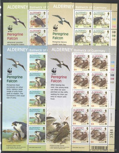 Марки Великобританиии. Гернси. Олдерни. WWF. 2000г.