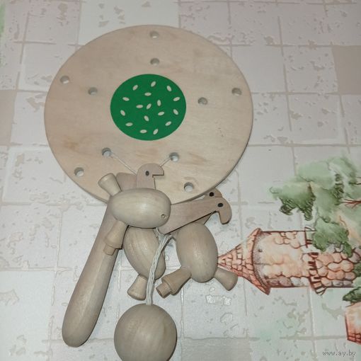 Клюющие курочки, деревянная игрушка