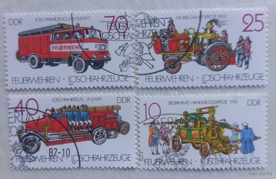 ГДР. 1987г. Пожарные машины.