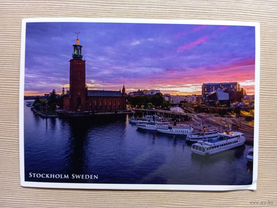 О-12. ПОДПИСАННАЯ ОТКРЫТКА. ШВЕЦИЯ. СТОКГОЛЬМ. ПОРТ.