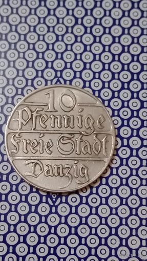 Германия Данциг 10 пфеннигов 1923