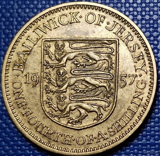 Джерси 1/4 шиллинга 1957 г.