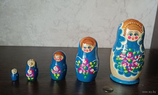 Матрёшки деревянные 5 штук