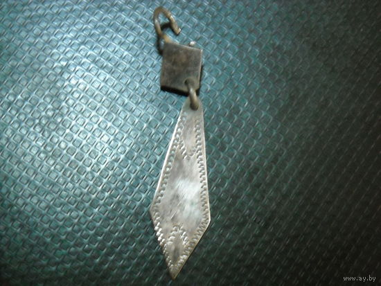 Серьга старинная серебро
