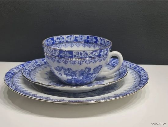 Винтажная тройка первой половины XX века от Blau China Deutschland.