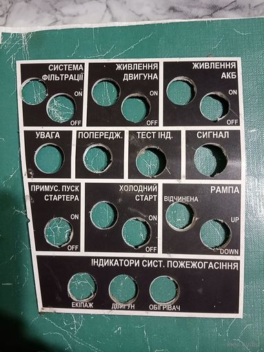 Накладка на панель управления с техники НАТО на украинском языке для войск ВСУ