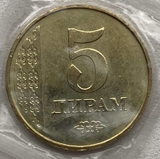 Таджикистан 5 дирамов 2017 г. В запайке