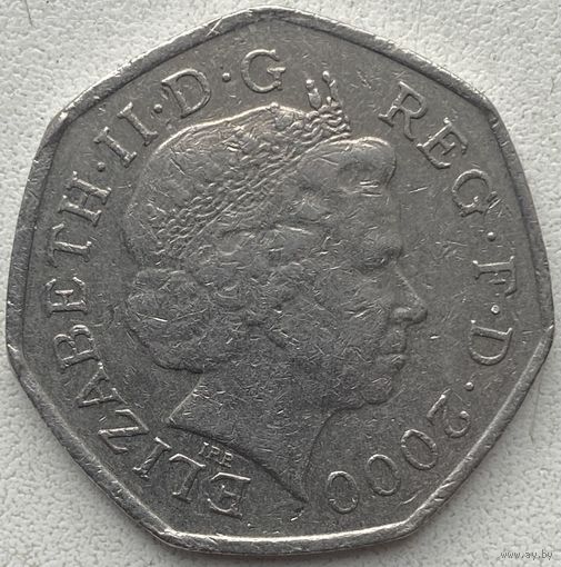 Великобритания 50 пенсов 2000 г.