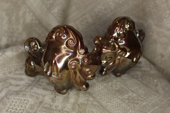 Статуэтки "Зубры" Минский фарфоровый завод Сорт 1