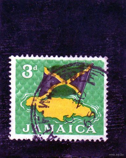 Ямайка.Флаг.Карта.
