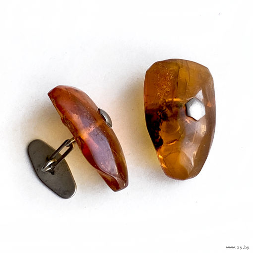 Большие янтарные запонки СССР
