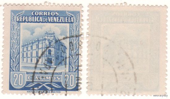 Венесуэла 1953-03 963 Correos - Центральное почтовое отделение из серии 1 марка 20C ()k-027 (m09)