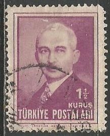 Турция. Мустафа И.Инёню. Второй Президент. 1946г. Mi#1175.