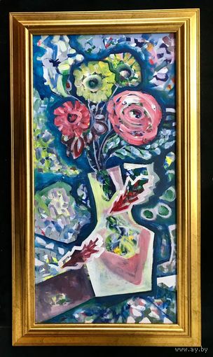 Акулов В.И. Из серии "Цветы". Холст, масло. Размер 100х50 см.