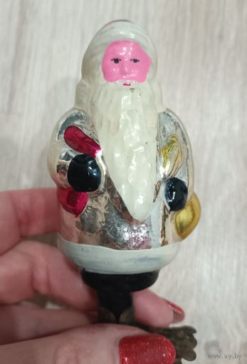 Елочные игрушки, стекло, дед мороз редкий