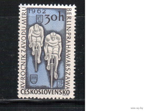 Чехословакия-1962,(Мих.1315)  **    , Спорт, Велоспорт
