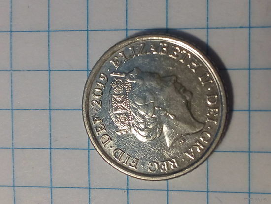 5 пенсов Великобритания 2019 год.