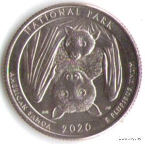 Набор 25 центов 2020 г. Парк=51-55 (5 шт.) Национальный парки и мемориалы  Двор S _UNC