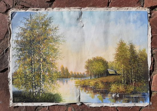 Холст , пейзаж. Подпись автора.