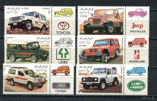 Сахара - 1992 - Автомобили. Внедорожники - (незначит. пятно на клее у ном. 60) - 6 марок. MNH.  (Лот 54JQ)-T3P35