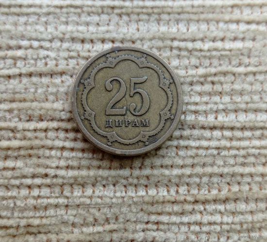 Werty71 Таджикистан 25 дирам дирамов 2001 корона звезды герб