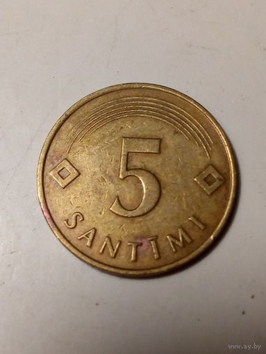 5 сантим Латвия 1992 год
