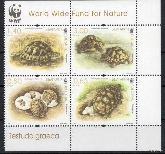 Болгария 2016. Фауна WWF Черепахи 4 марки (5276)