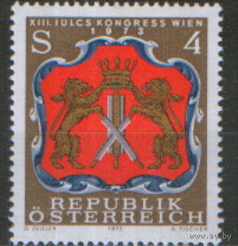 Полная серия из 1 марки 1973г. Австрия "13-ый Международный конгресс кожевенников" MNH