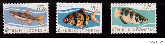 Индонезия-1983(Мих.1116-1118) , **  , Морская Фауна , Рыбы (полная серия)