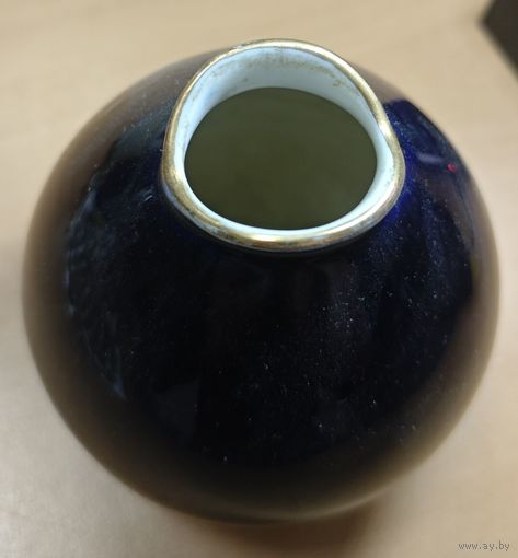 Советская ваза, Бутон. ЛФЗ кобальт. Хорошее состояние