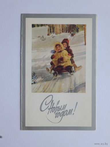 Жуков с новым годом 1989  9х14 см