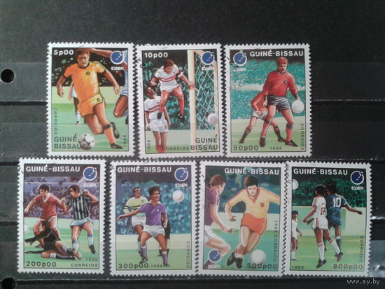 Гвинея Бисау, 1988. Чемпионат Европы по футболу, полная серия. Mi-6,0 евро гаш.