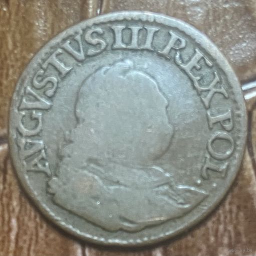 Монета Грош 1755 год. Речь Посполитая. Август III.