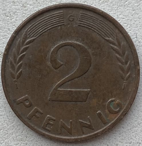 Германия 2 пфеннига 1962 г. G