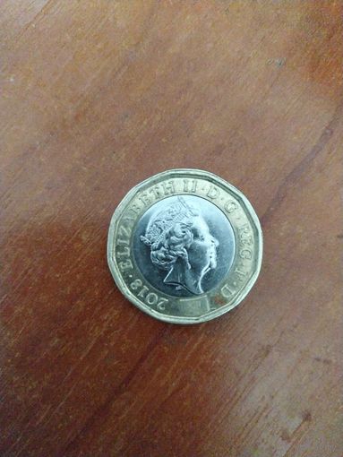 Монета 1 фунт Великобритания 2018 г. Чертополох.