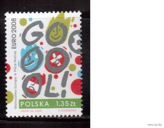 Польша-2008(Мих.4361)  ** , Спорт, ЧЕ-2008 по футболу, 4 м/л