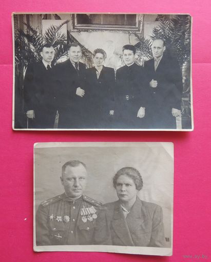 Фото "Семья", 1945 г., 2 шт.