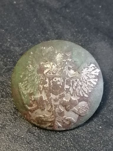 Пуговица орел остатки серебрения