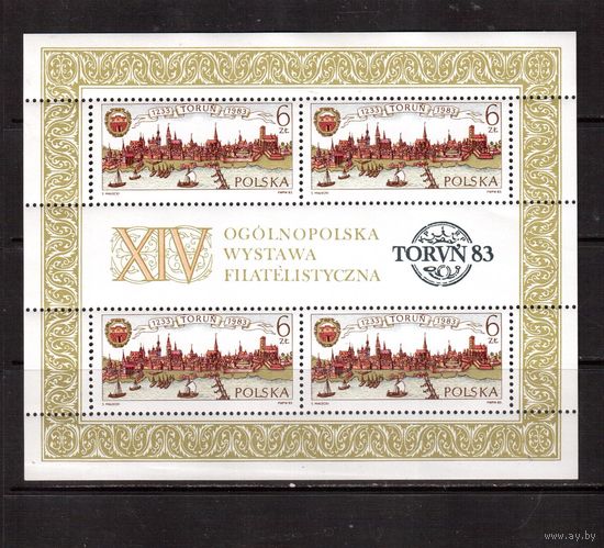 Польша-1983,(Мих.,Бл.92) **, Филвыставка