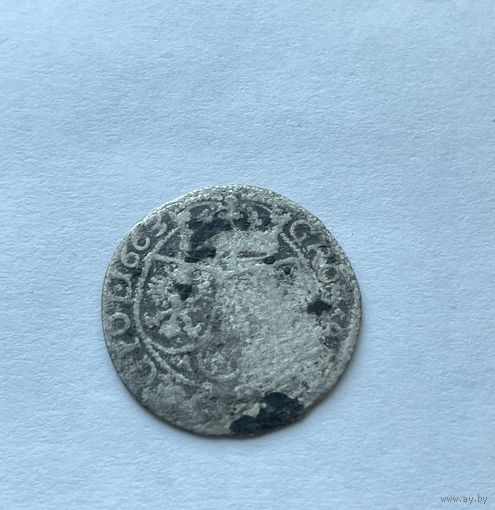 6 грошей 1663 AT Krakow