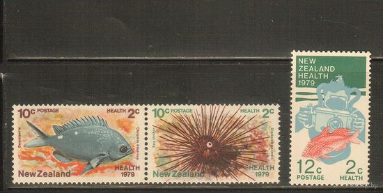 Новая Зеландия-1979 (Мих.766-778) , ** , Морская фауна,Рыбы(полная серия)