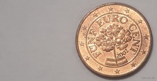 Австрия 2002 5 евроцентов