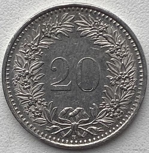 Швейцария 20 раппенов 1993 г.