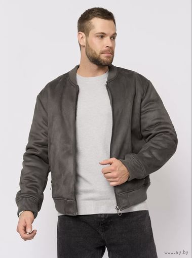 Куртка бомбер мужская замшевая