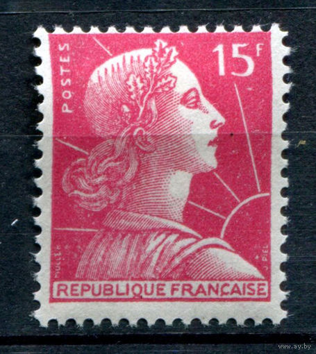 Франция - 1955г. - Марианна. Стандартный выпуск - 1 марка - полная серия, MH [Mi 1036]. #2-Fr-37-A-2