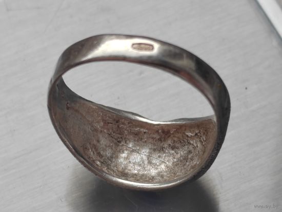 Серебряный перстенек/ кольцо. Звезда 925. СССР.